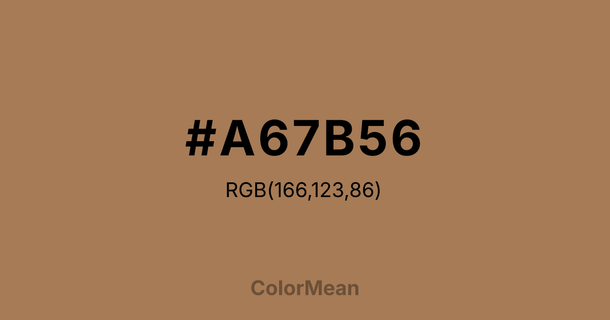 #A67B56 color swatch