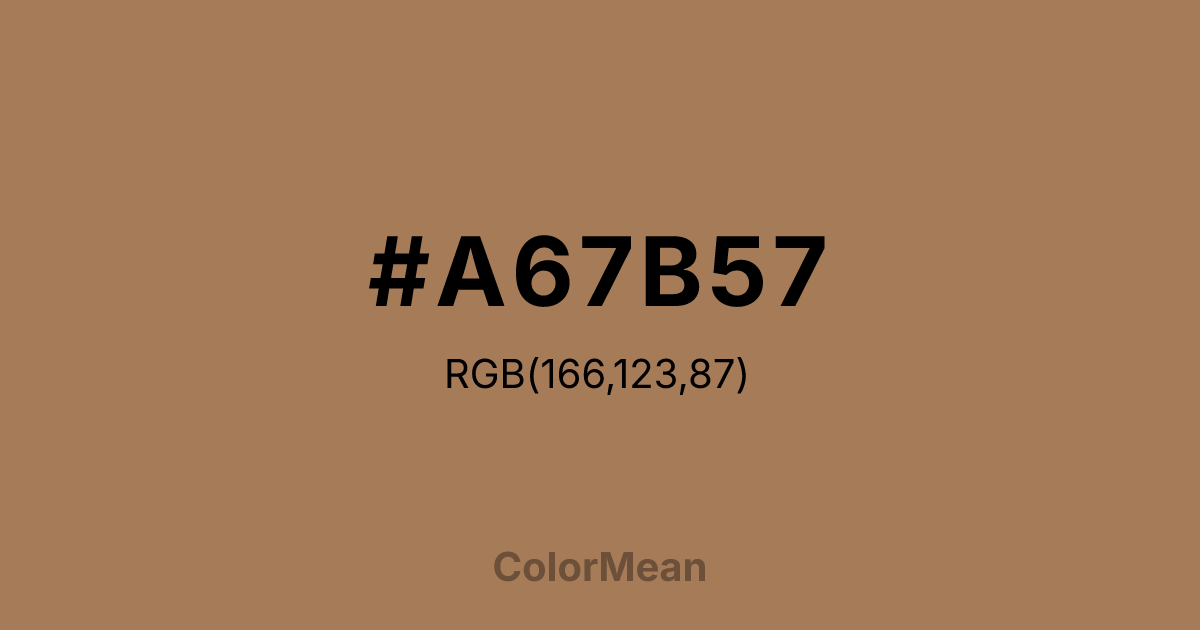#A67B57 color swatch