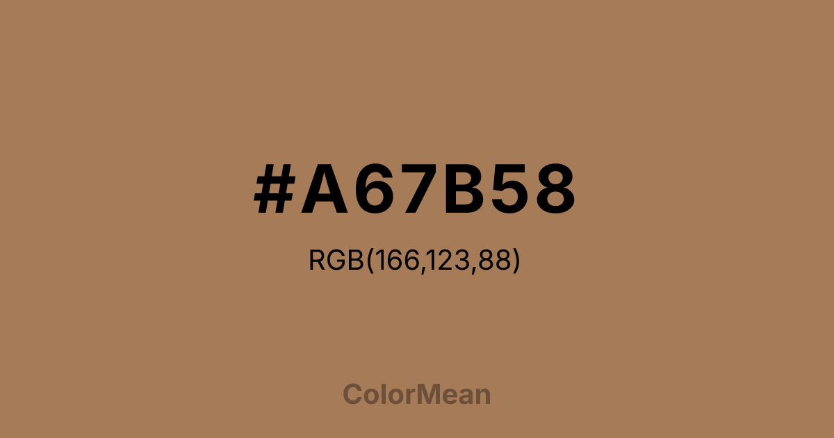 #A67B58 color swatch