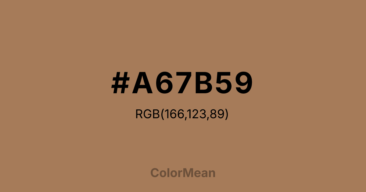 #A67B59 color swatch