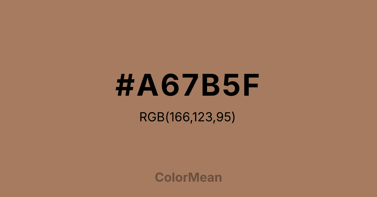 #A67B5F color swatch
