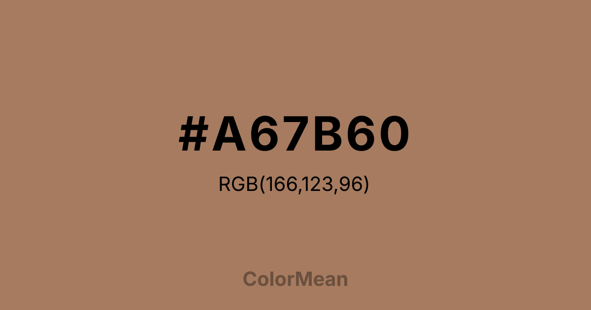 #A67B60 color swatch