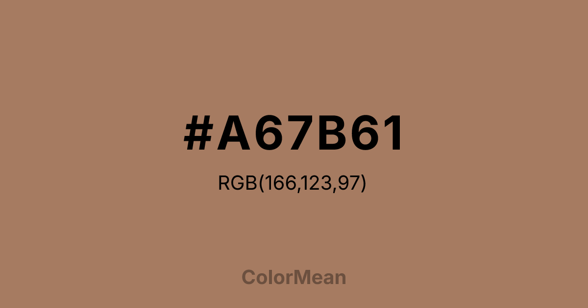 #A67B61 color swatch