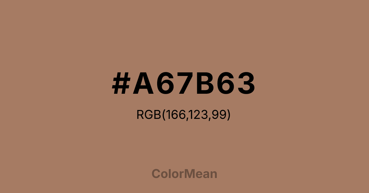 #A67B63 color swatch