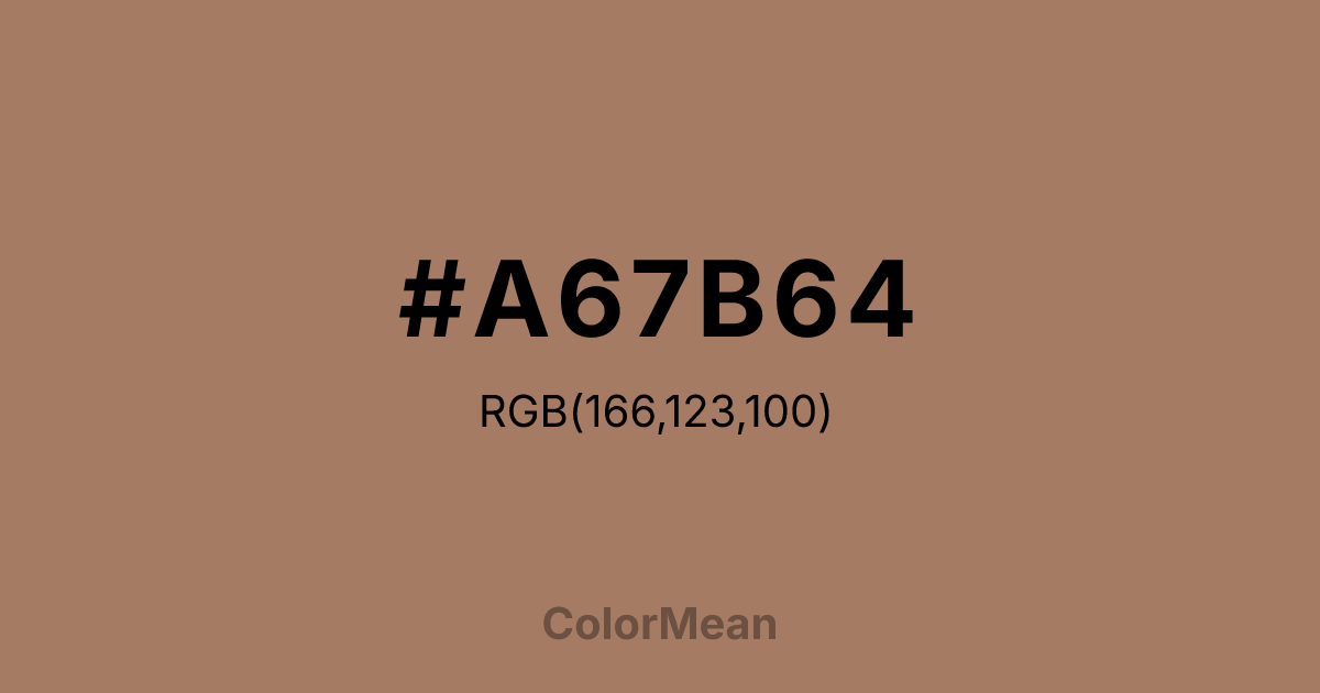 #A67B64 color swatch
