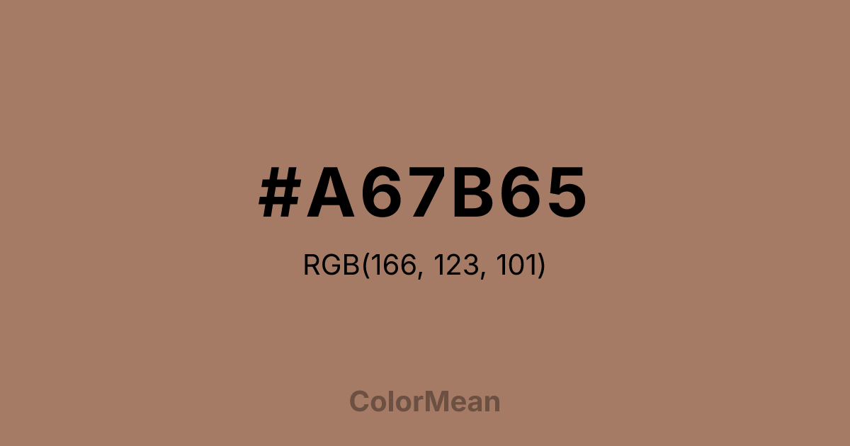 #A67B65 color swatch