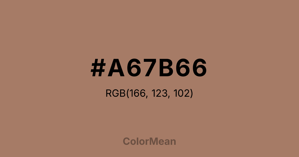 #A67B66 color swatch