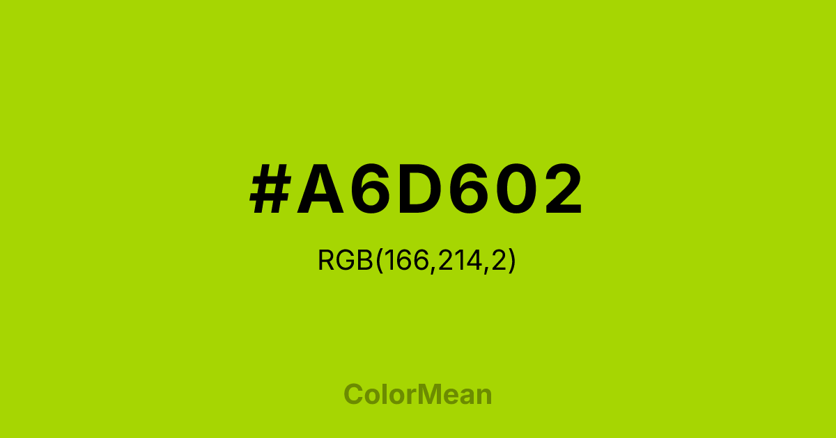 #A6D602 color swatch