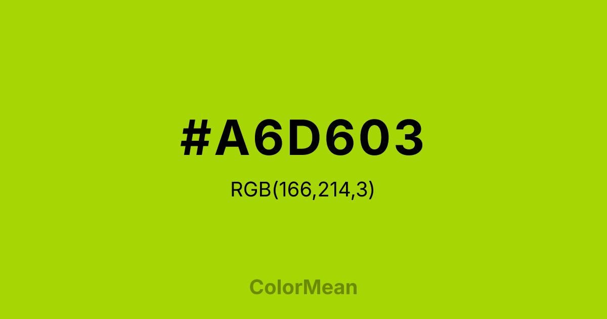 #A6D603 color swatch