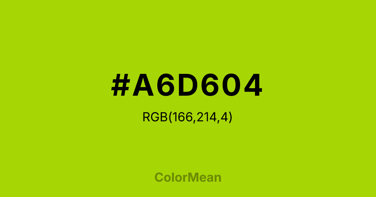 #A6D604 color swatch