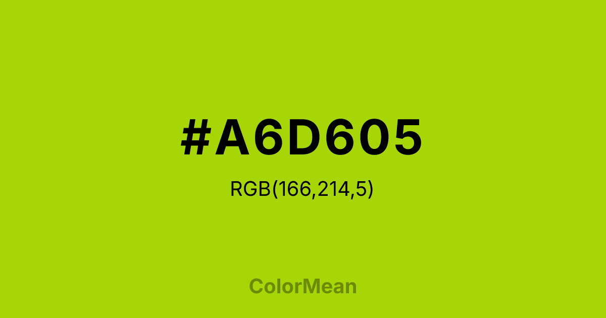 #A6D605 color swatch