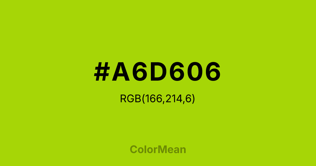 #A6D606 color swatch