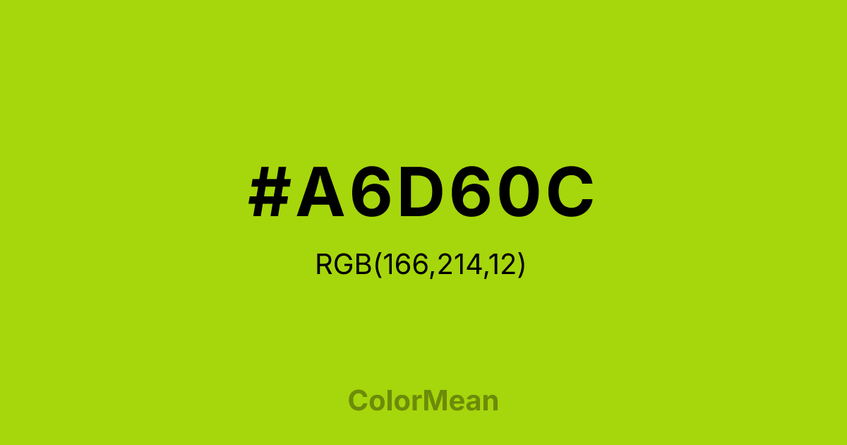 #A6D60C color swatch
