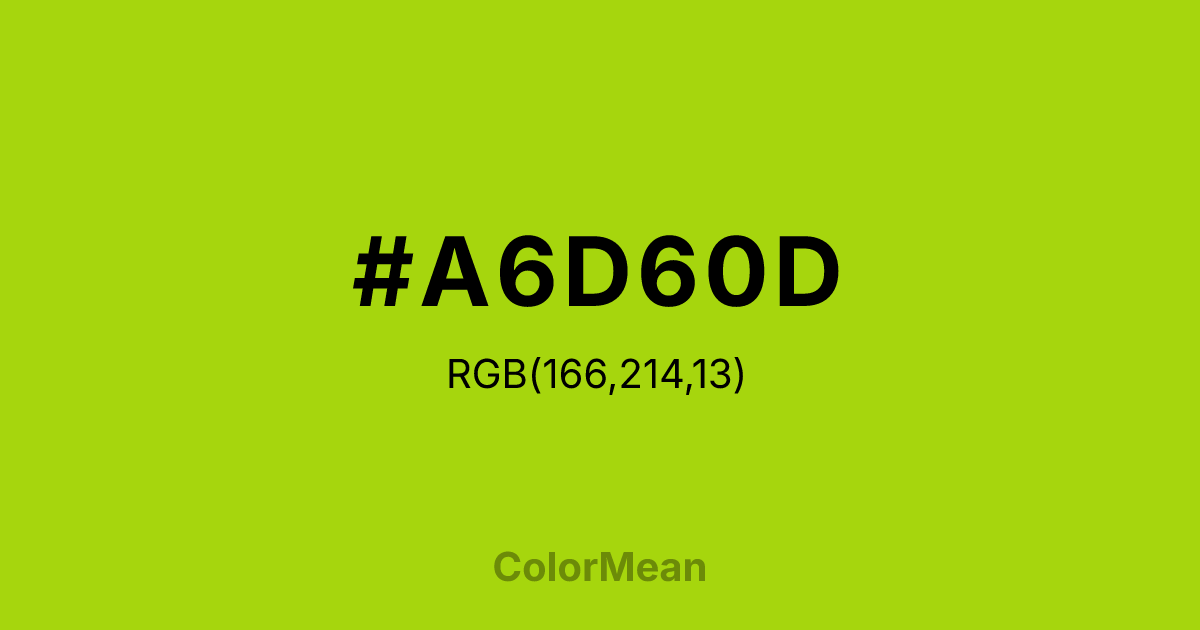 #A6D60D color swatch