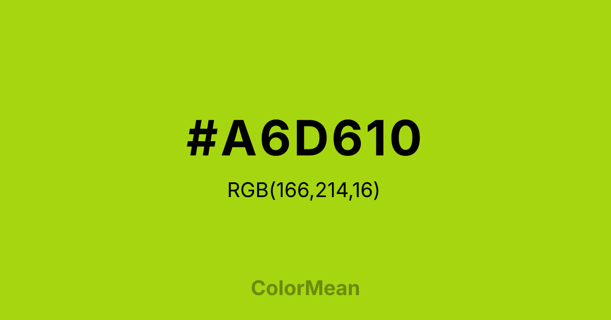 #A6D610 color swatch