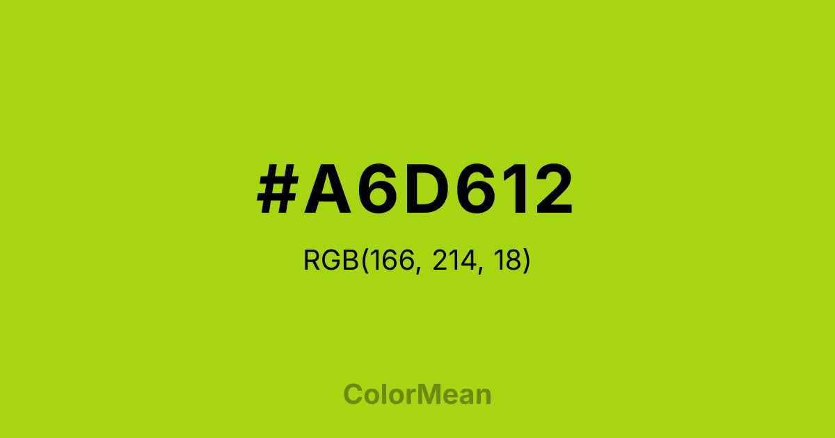 #A6D612 color swatch