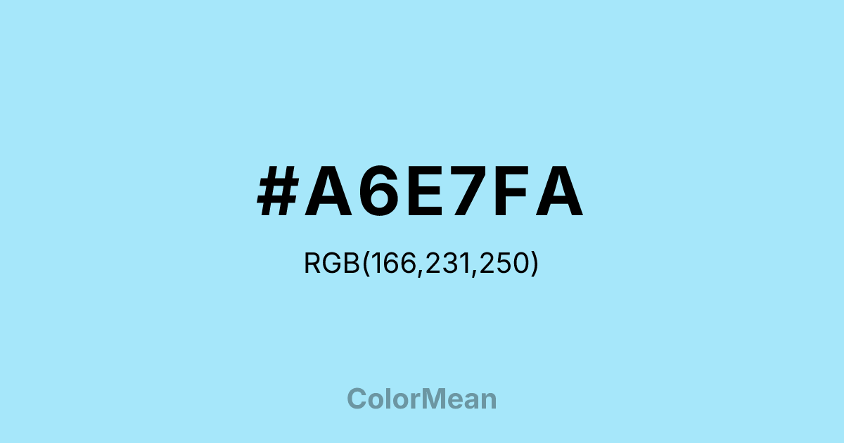 #A6E7FA color swatch