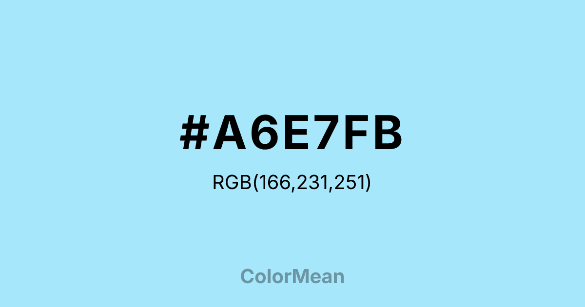 #A6E7FB color swatch