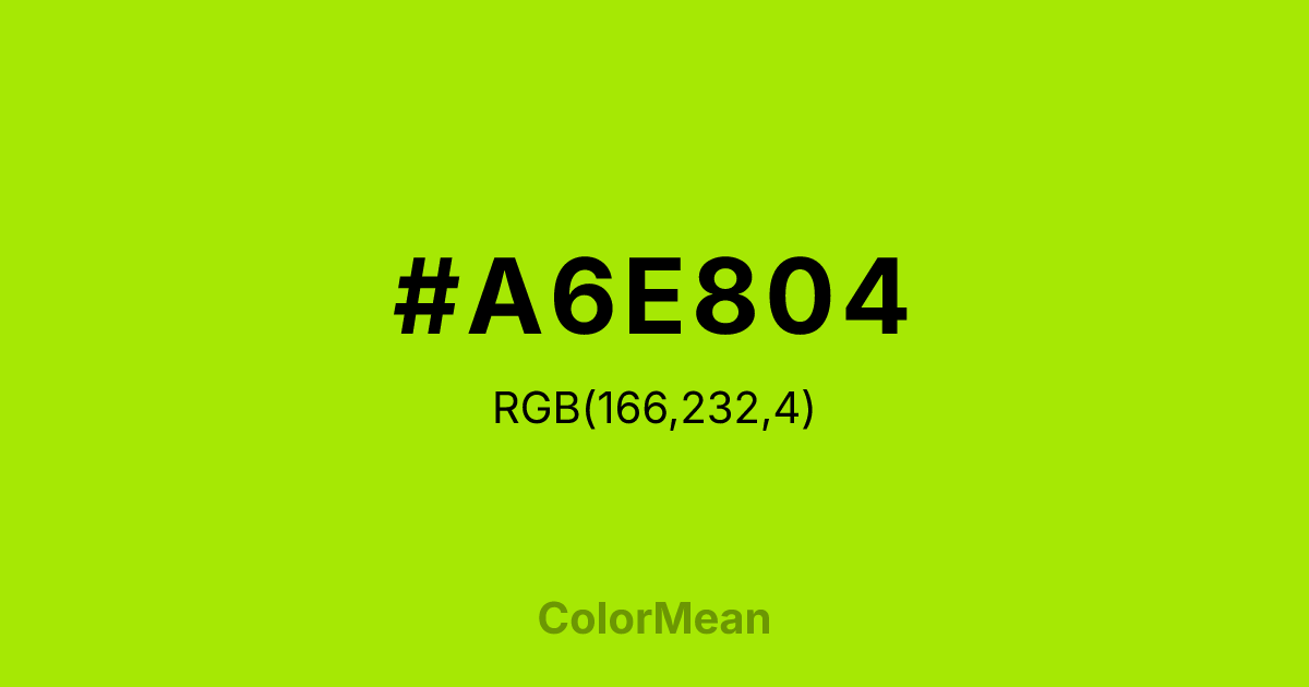 #A6E804 color swatch