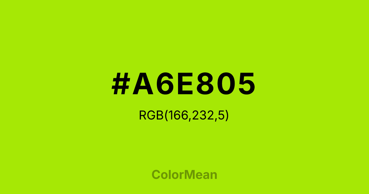 #A6E805 color swatch