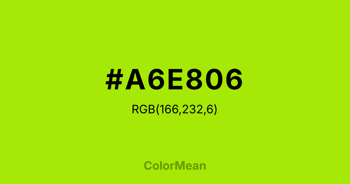 #A6E806 color swatch