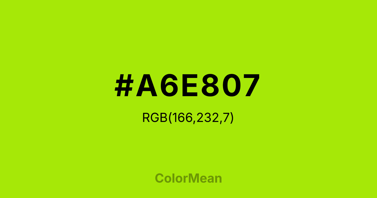 #A6E807 color swatch