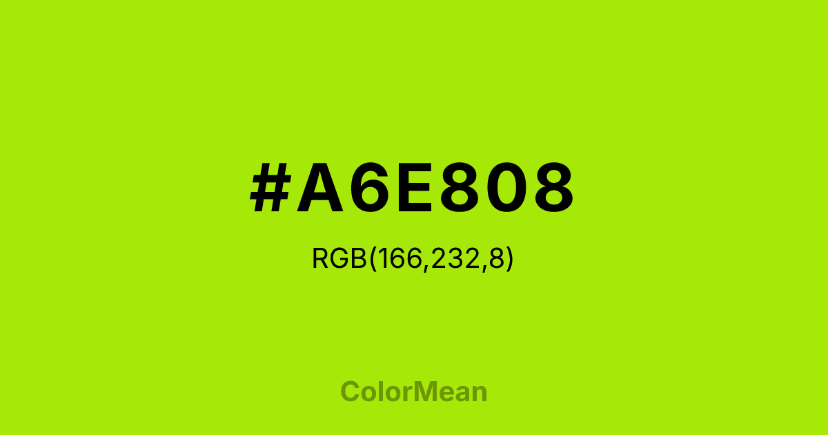 #A6E808 color swatch