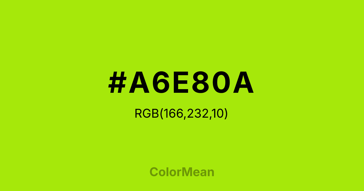 #A6E80A color swatch