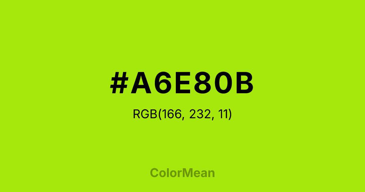 #A6E80B color swatch
