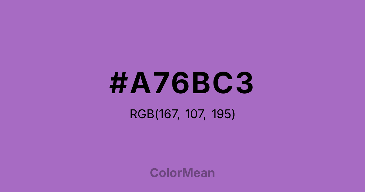#A76BC3 color swatch