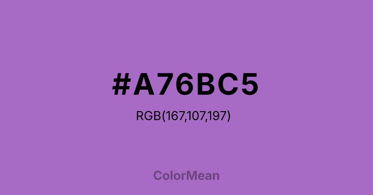 #A76BC5 color swatch