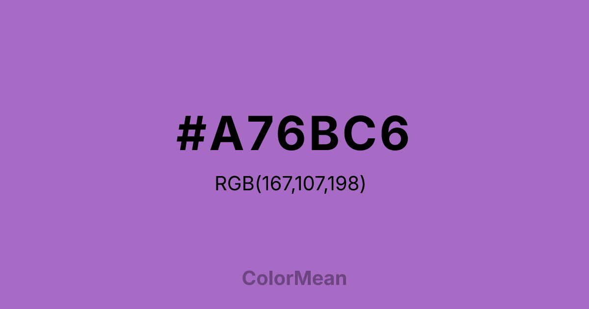 #A76BC6 color swatch
