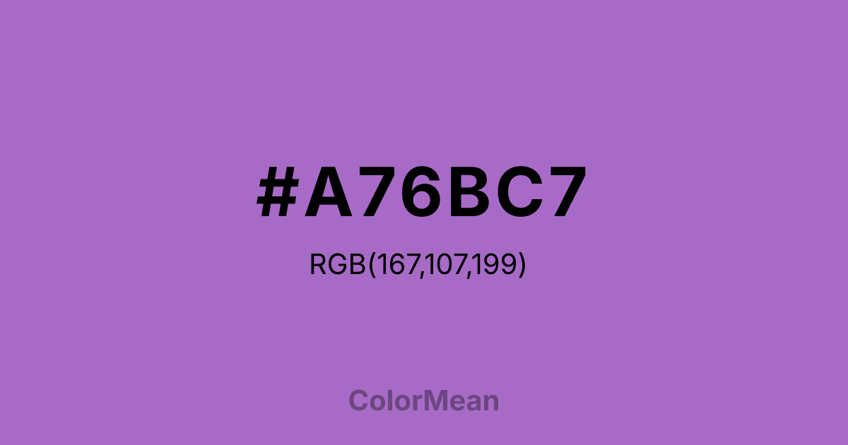 #A76BC7 color swatch