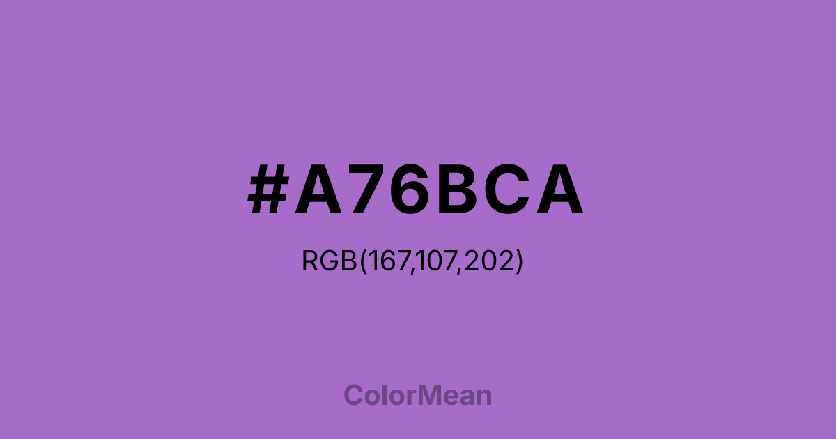 #A76BCA color swatch