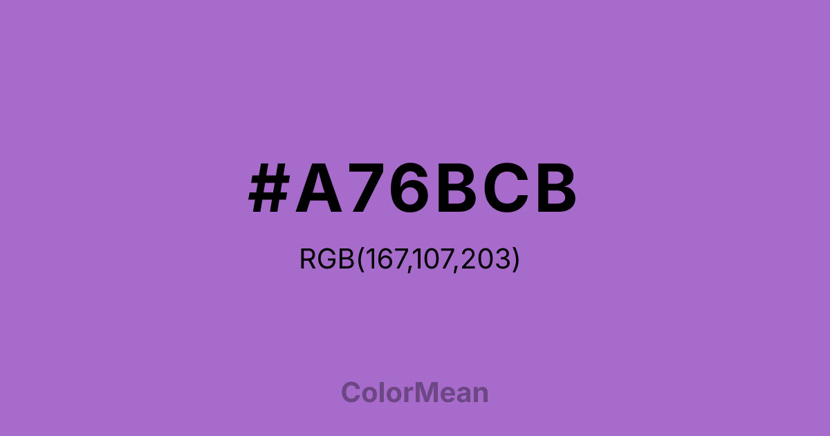 #A76BCB color swatch