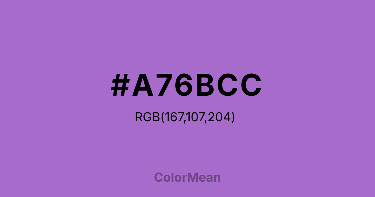 #A76BCC color swatch