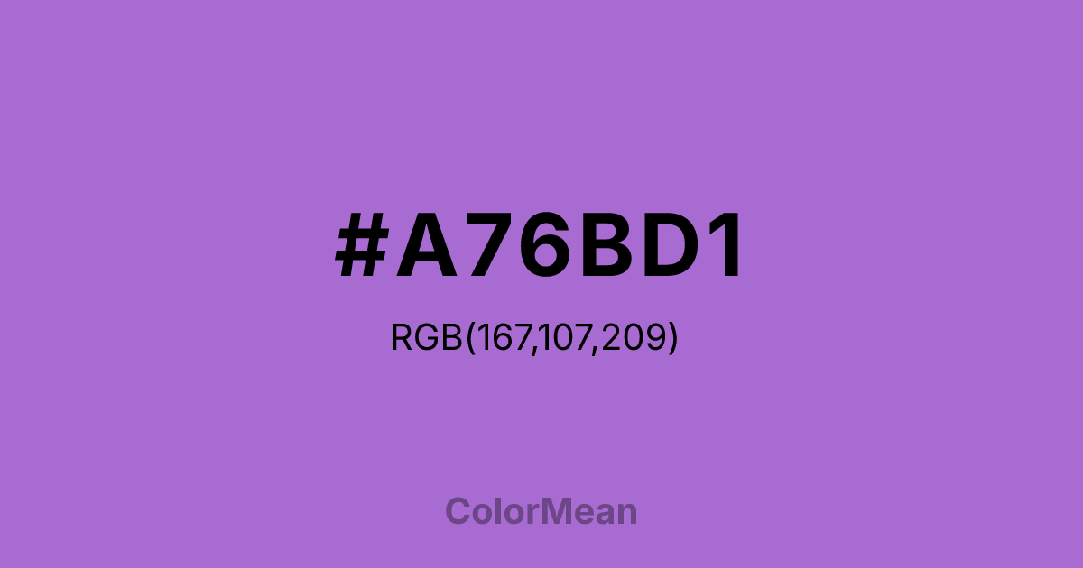 #A76BD1 color swatch