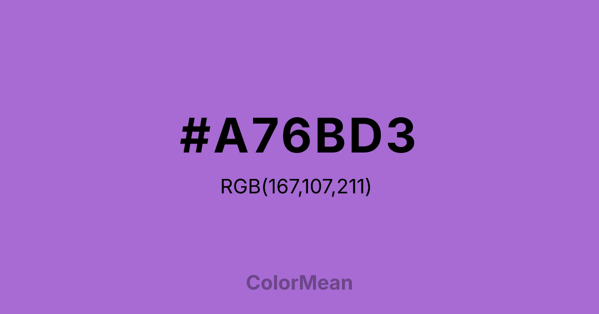 #A76BD3 color swatch