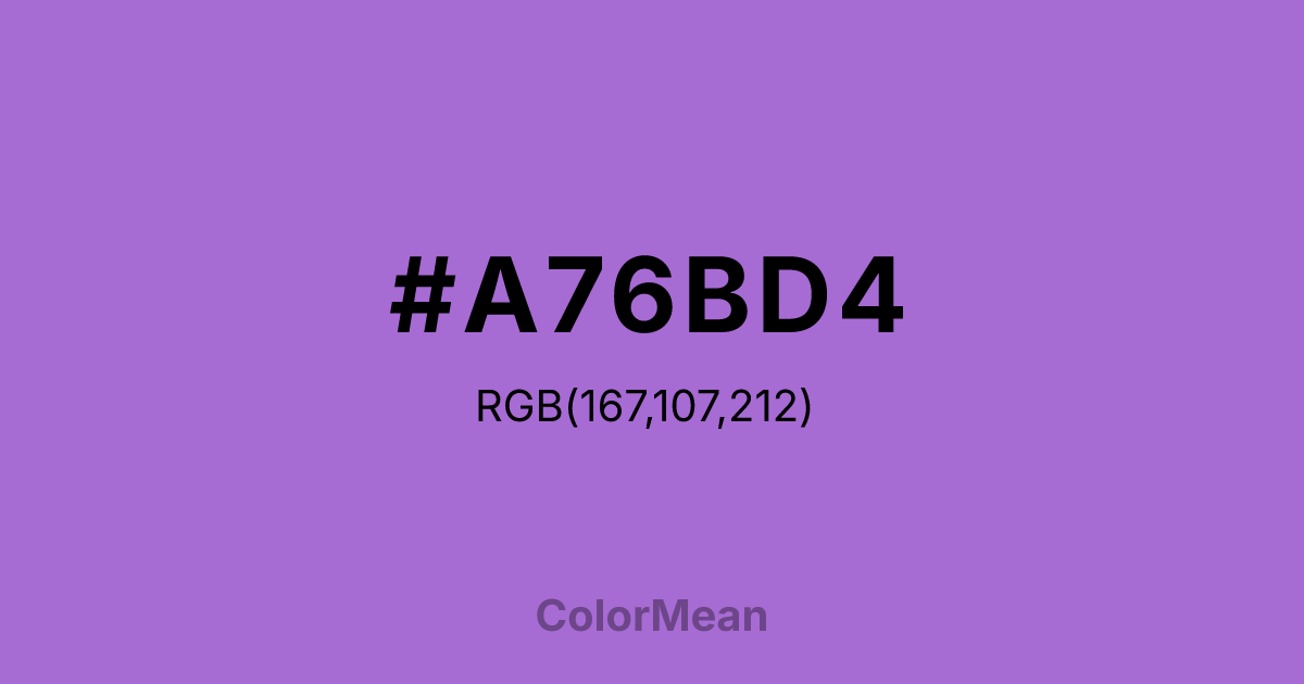#A76BD4 color swatch