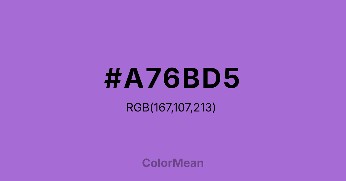 #A76BD5 color swatch