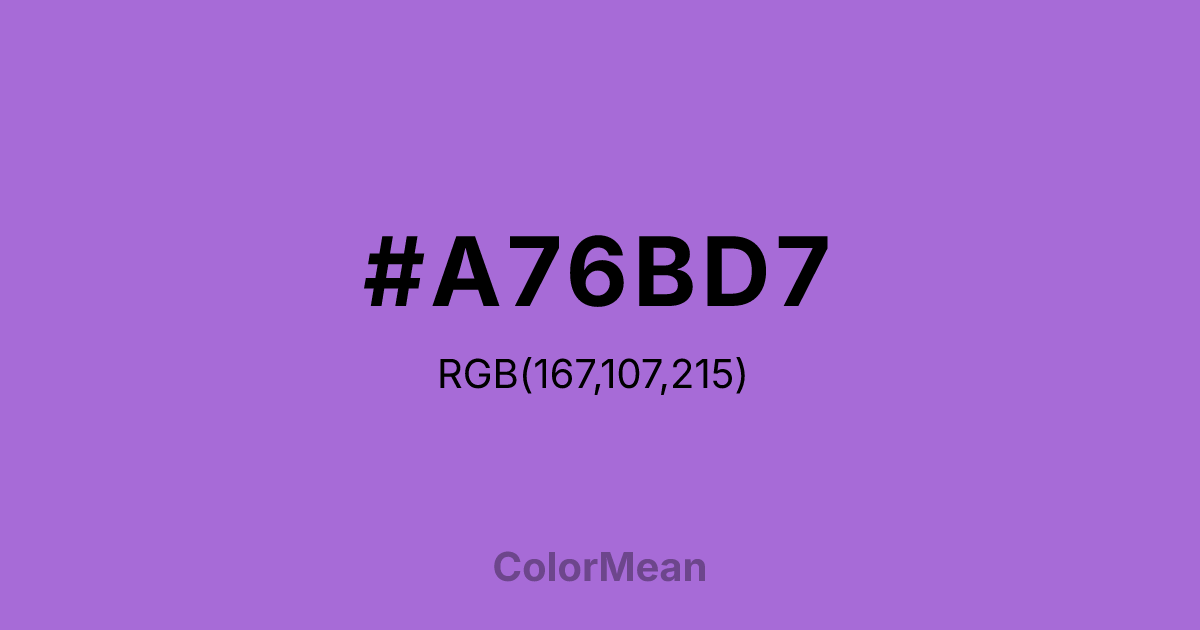 #A76BD7 color swatch