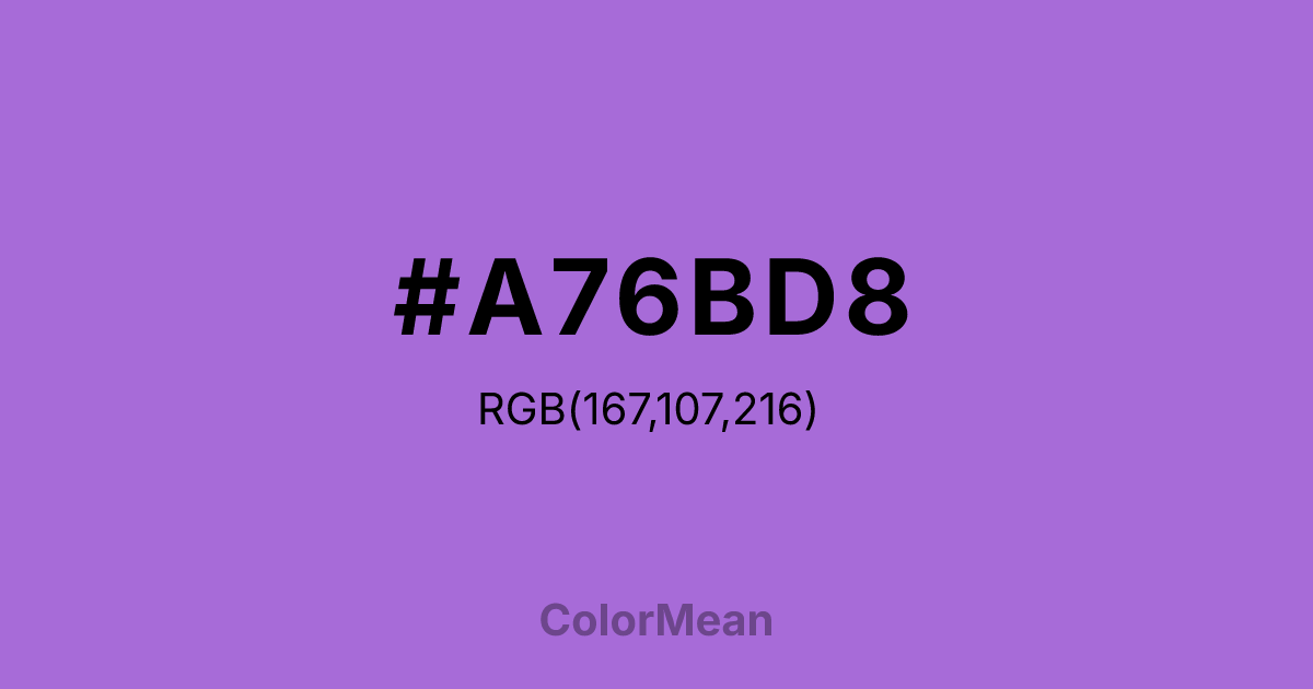 #A76BD8 color swatch