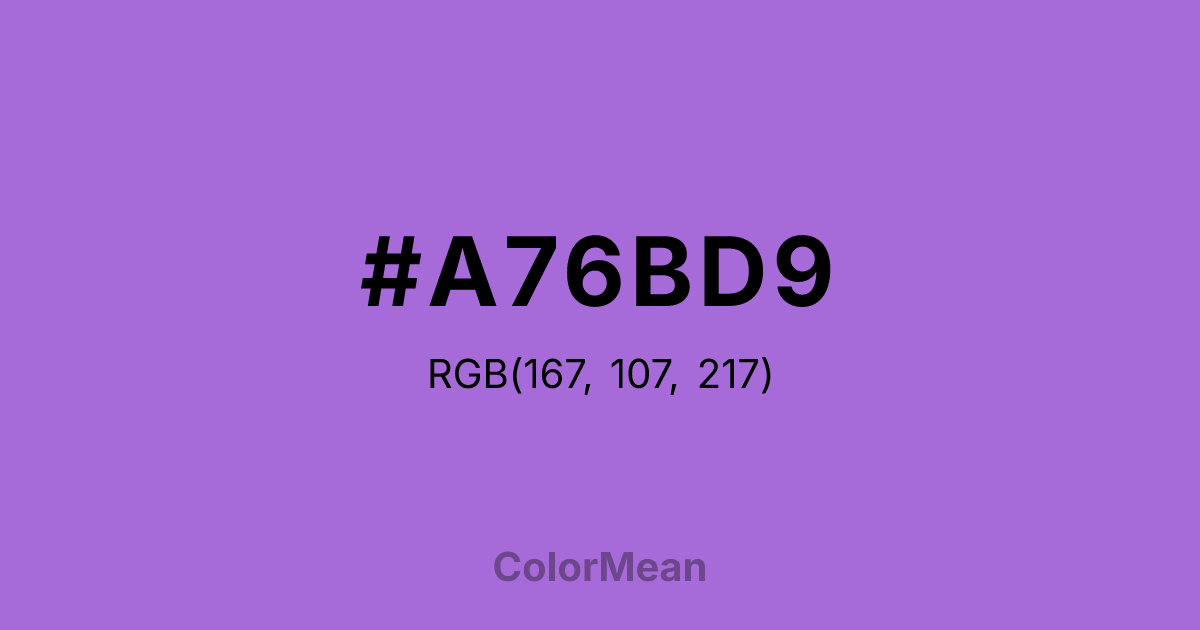 #A76BD9 color swatch