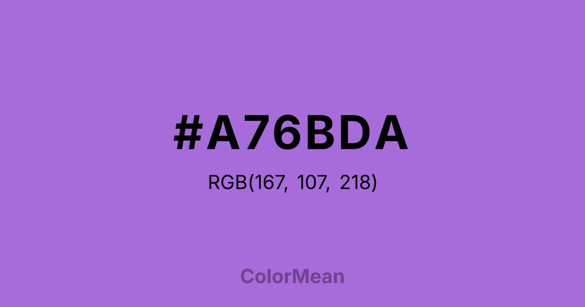 #A76BDA color swatch