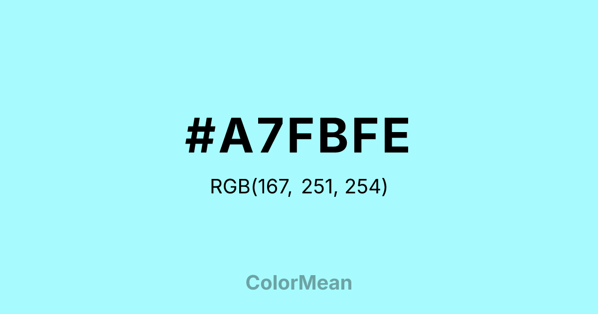 #A7FBFE color swatch