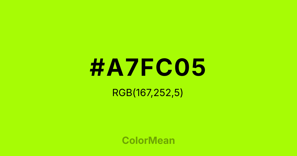#A7FC05 color swatch