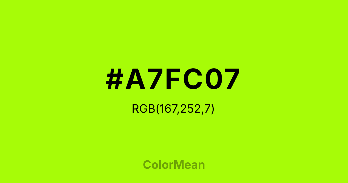 #A7FC07 color swatch