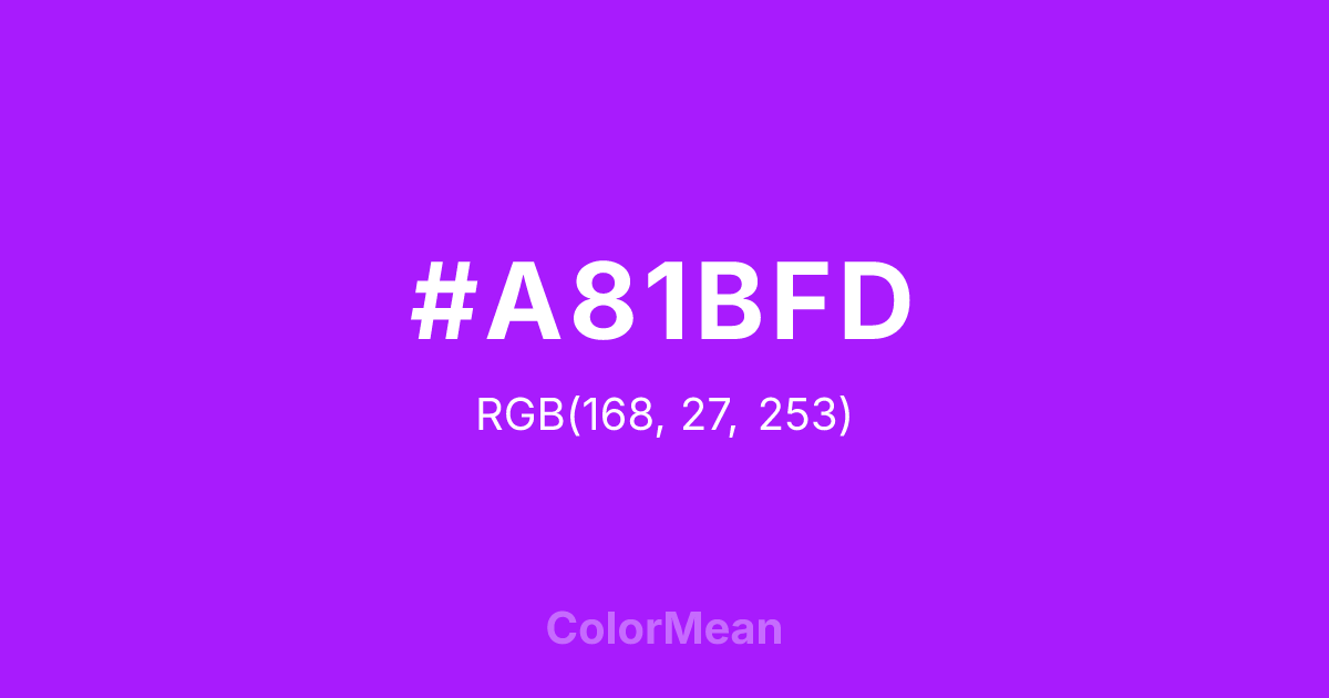 #A81BFD color swatch