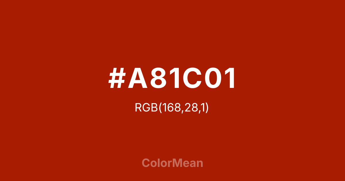 #A81C01 color swatch