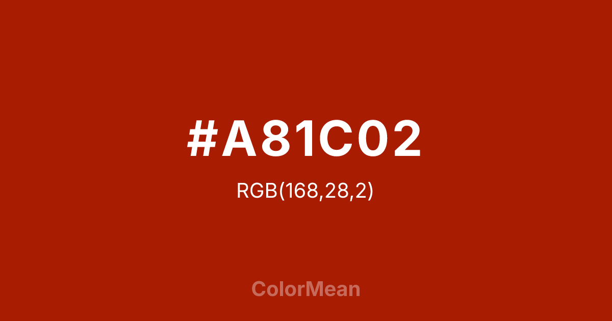 #A81C02 color swatch